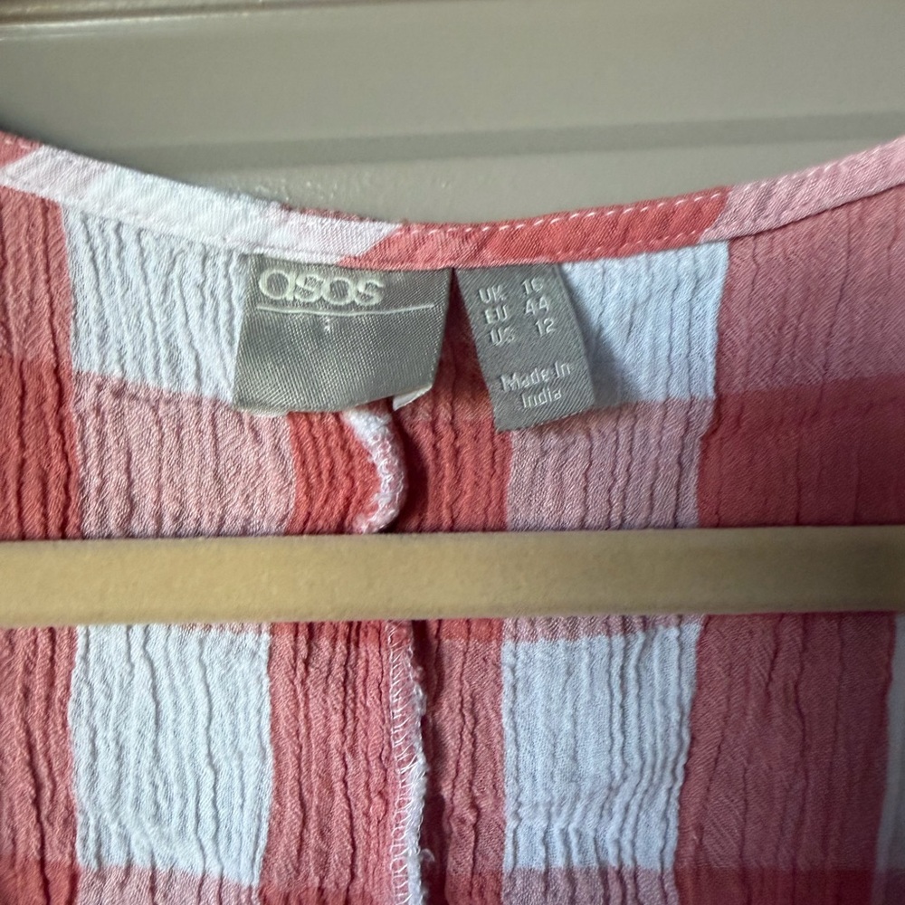 ASOS Pink and White Checkered Jumpsuit - Picture 5 of 9